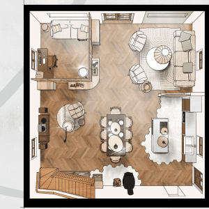 Plan aménagé 2D